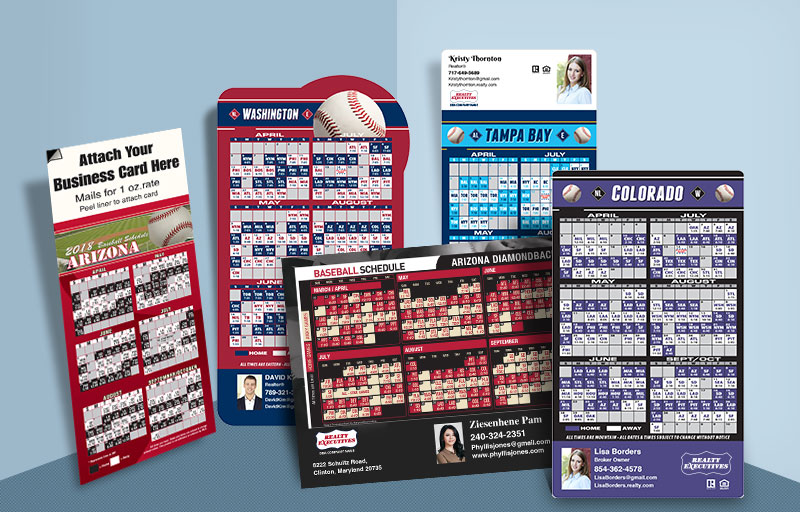 Realty Executives Real Estate Baseball Schedules - Realty Executives custom sports schedule magnets | BestPrintBuy.com
