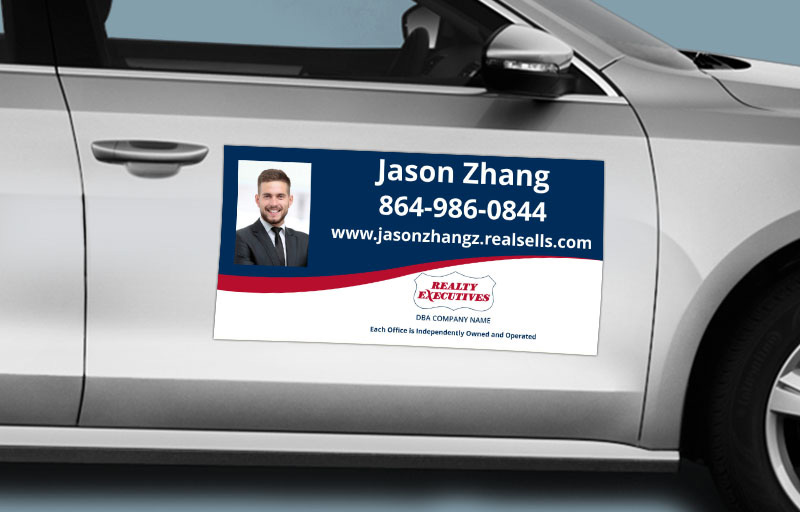 Realty Executives  Real Estate 12 x 24 with Photo Car Magnets -  Realty Executives approved vendor custom car magnets for realtors | BestPrintBuy.com