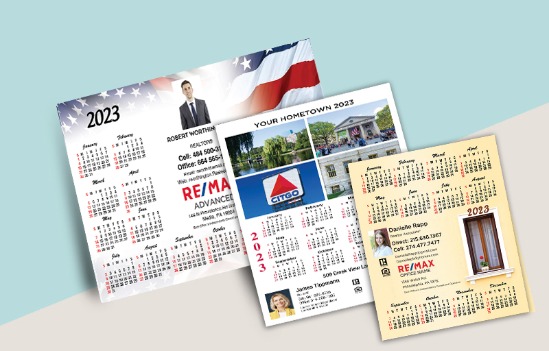 RE/MAX Real Estate Full Calendar Magnets - Horizontal - 5.5