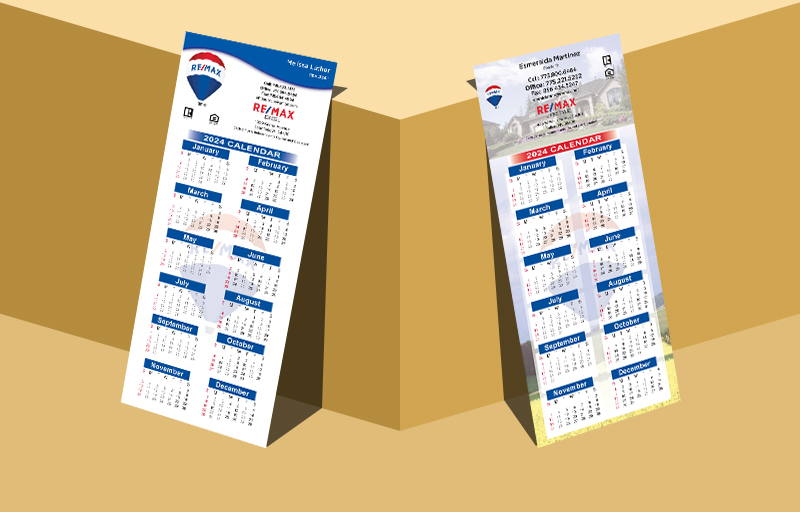 RE/MAX Real Estate Business Card Calendar Magnets Without Photo - RE/MAX personalized marketing materials | BestPrintBuy.com