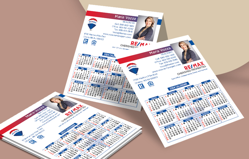 RE/MAX Real Estate Business Card Mini Calendar Magnets With Photo - RE/MAX  personalized marketing materials | BestPrintBuy.com