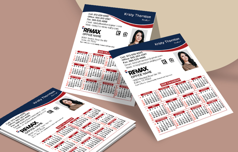 RE MAX Real Estate Mini Business Card Calendar Magnets