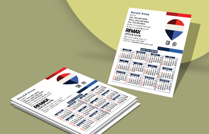 RE MAX Real Estate Mini Business Card Calendar Magnets