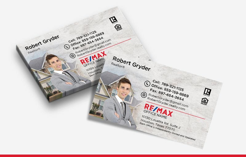 RE/MAX Real Estate Silhouette Business Cards - RE/MAX marketing materials | BestPrintBuy.com