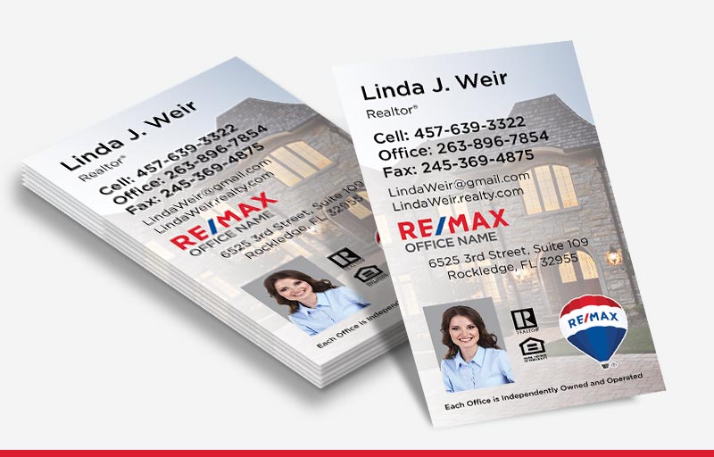 RE/MAX Real Estate Vertical Business Cards - RE/MAX marketing materials | BestPrintBuy.com