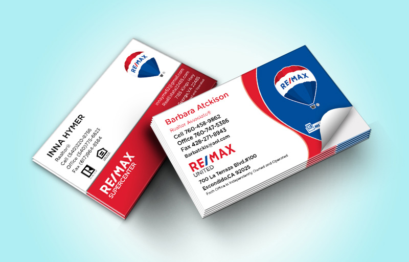 RE/MAX Real Estate Business Card Labels Without Photo - RE/MAX marketing materials | BestPrintBuy.com