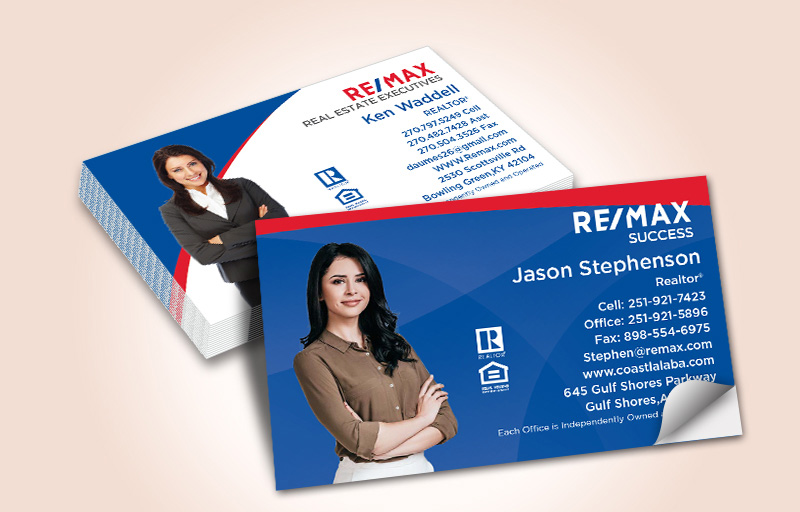 RE/MAX Real Estate Silhouette Business Card Labels - RE/MAX marketing materials | BestPrintBuy.com