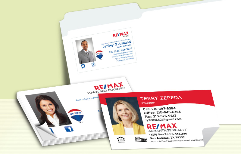 RE/MAX Real Estate Business Card Labels - RE/MAX  personalized stickers with contact info | BestPrintBuy.com