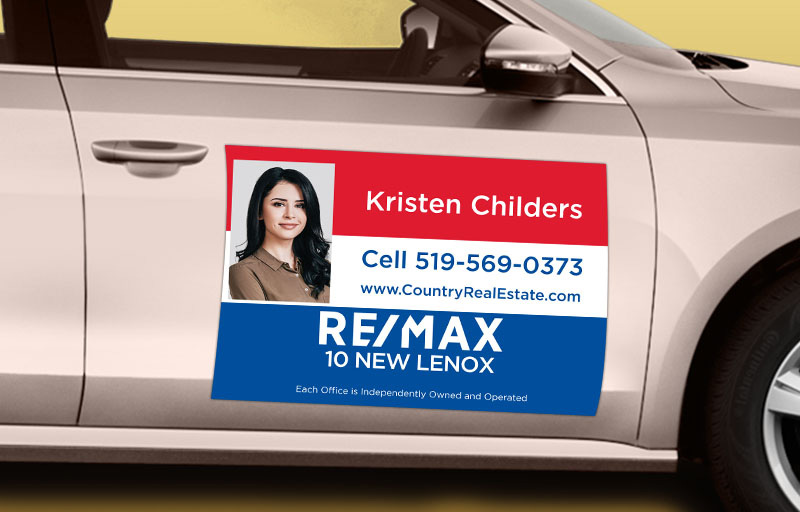 remax Real Estate 12 x 18 with Photo Car Magnets - KW approved vendor custom car magnets for realtors | BestPrintBuy.com