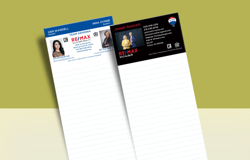 RE/MAX Real Estate Team Notepads - RE/MAX personalized realtor marketing materials | BestPrintBuy.com