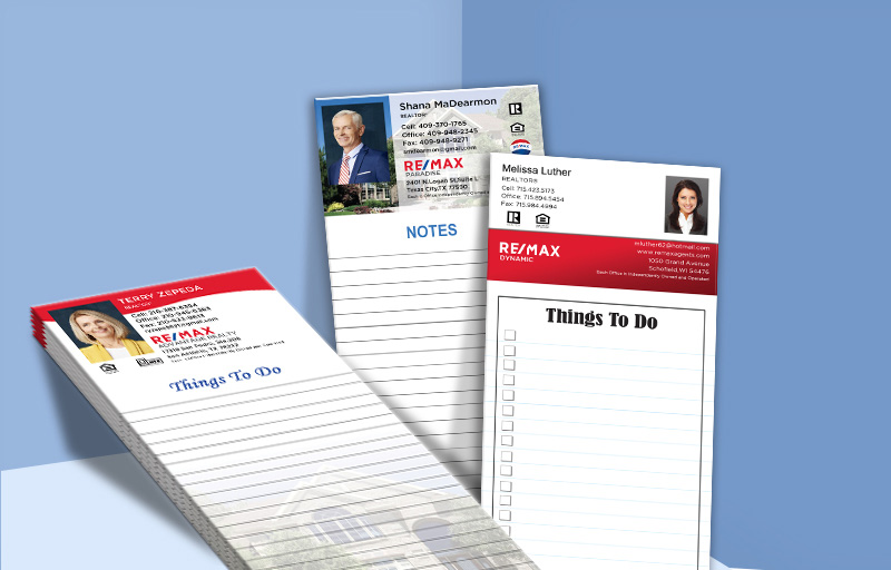 RE/MAX Real Estate Personalized Notepads - RE/MAX custom stationery and marketing tools | BestPrintBuy.com