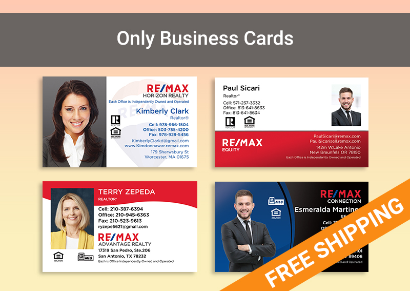 RE/MAX Real Estate Gold Agent Package - personalized business cards, letterhead, envelopes and note cards | BestPrintBuy.com