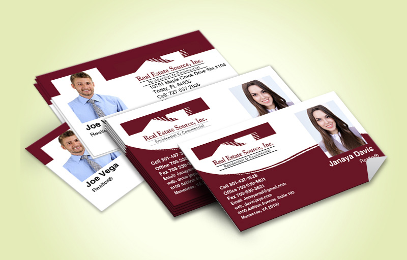 Real Estate Source Real Estate Business Card Labels With Photo - Real Estate Source marketing materials | BestPrintBuy.com