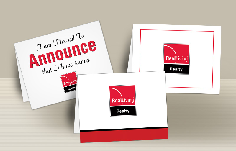 Real Living Real Estate Blank Folded Note Cards -  stationery | BestPrintBuy.com
