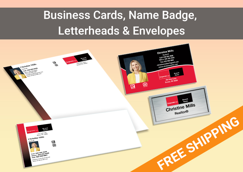 Real Living Real Estate Bronze Agent Package - Real Living approved vendor personalized business cards, letterhead, envelopes and note cards | BestPrintBuy.com