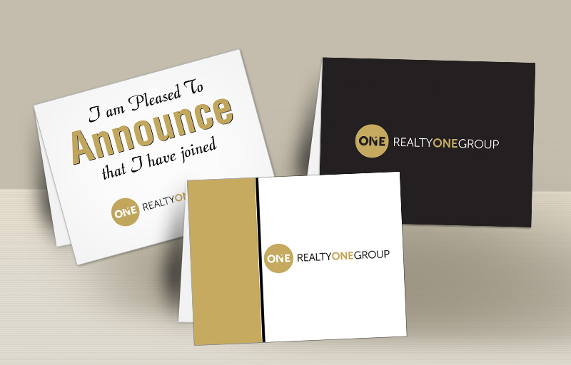 Realty One Group Real Estate Blank Folded Note Cards -  stationery | BestPrintBuy.com