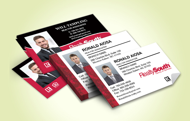 Realty South Real Estate Business Card Labels With Photo - Realty South marketing materials | BestPrintBuy.com