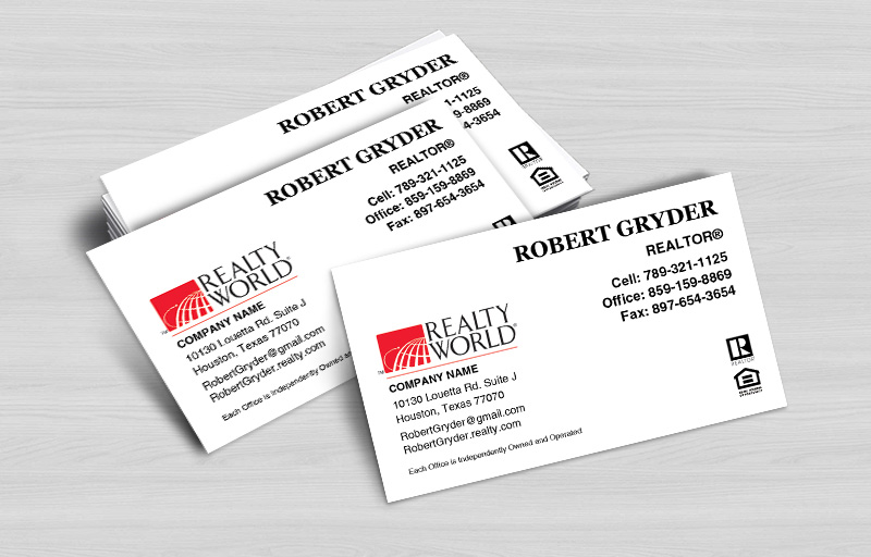 Realty World Real Estate Business Card Magnets Without Photo - Realty World  personalized marketing materials | BestPrintBuy.com