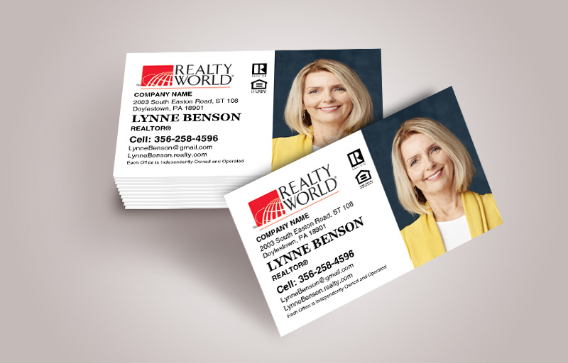 Realty World Real Estate Business Card Magnets With Photo - Realty World  personalized marketing materials | BestPrintBuy.com