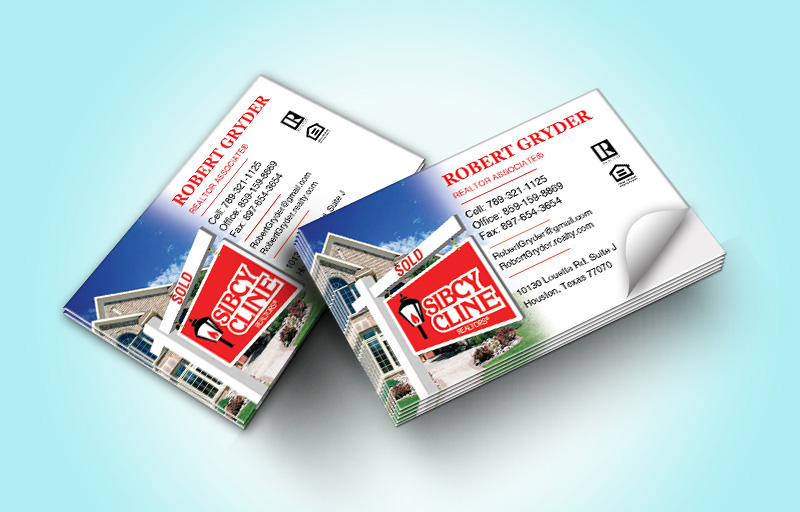 Sibcy Cline Realtors Real Estate Business Card Labels Without Photo - Sibcy Cline Realtors marketing materials | BestPrintBuy.com