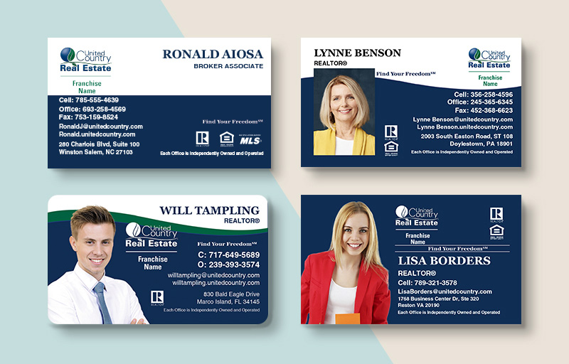 United Country Real Estate Business Card Magnets - United Country Real Estate  magnets with photo and contact info | BestPrintBuy.com