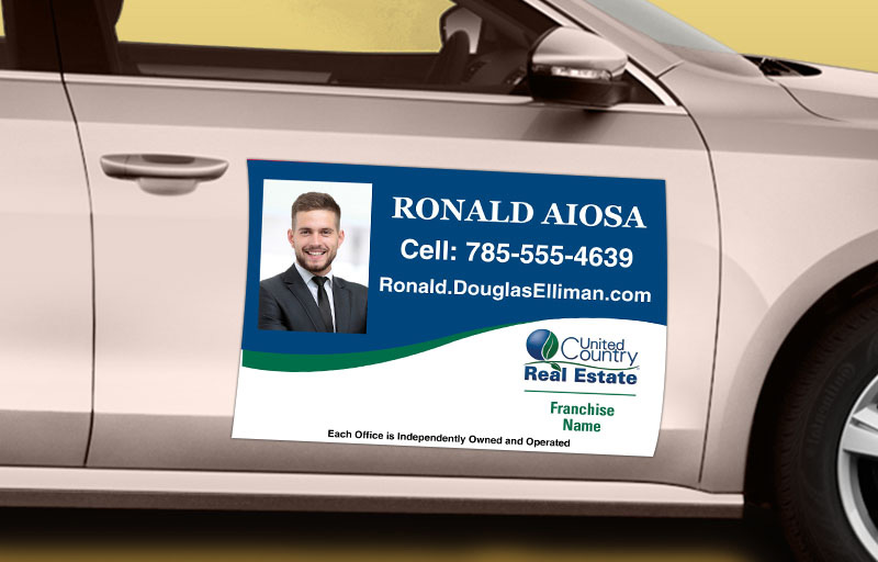 United Country Real Estate 12 x 18 with Photo Car Magnets - United Country  approved vendor custom car magnets for realtors | BestPrintBuy.com