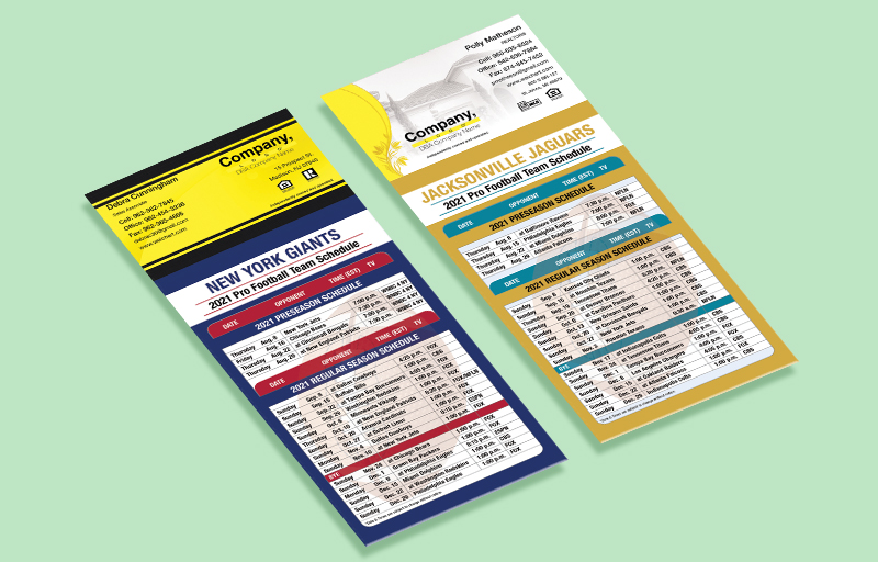 Weichert Real Estate Business Card Magnetic Schedules Without Photo - Weichert  personalized magnetic football schedules | BestPrintBuy.com