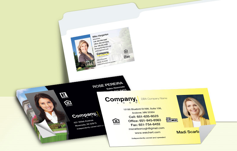 Weichert Real Estate Business Card Labels - Weichert  personalized stickers with contact info | BestPrintBuy.com