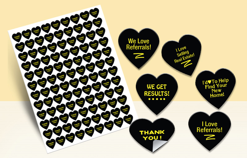Weichert Real Estate Heart Shaped Stickers - Weichert stickers with messages | BestPrintBuy.com