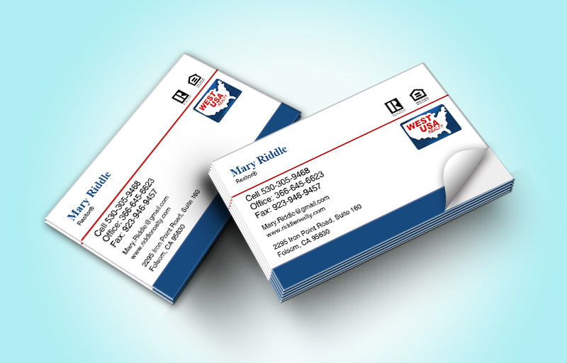 West USA Realty Real Estate Business Card Labels Without Photo - West USA Realty marketing materials | BestPrintBuy.com
