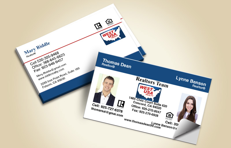 West USA Realty Real Estate Team Business Card Labels - West USA Realty marketing materials | BestPrintBuy.com