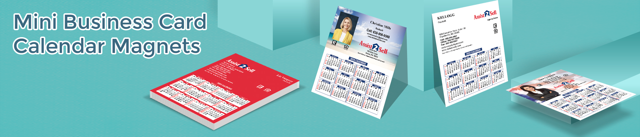 Assist2Sell Real Estate Mini Business Card Calendar Magnets - Assist2Sell Real Estate  2019 calendars with photo and contact info, 3.5” by 4.25” | BestPrintBuy.com