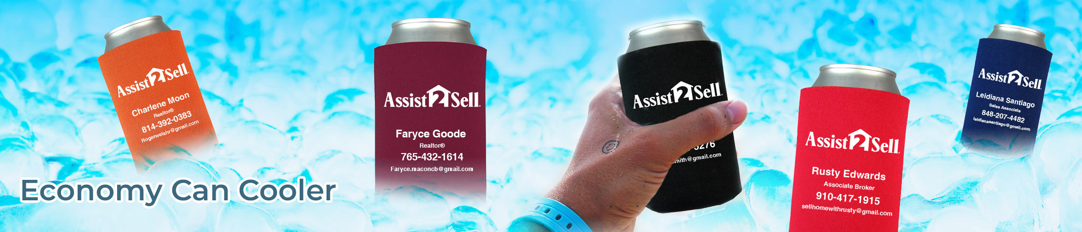 Assit2Sell Real Estate Economy Can Cooler - Assit2Sell Real Estate  personalized realtor promotional products | BestPrintBuy.com