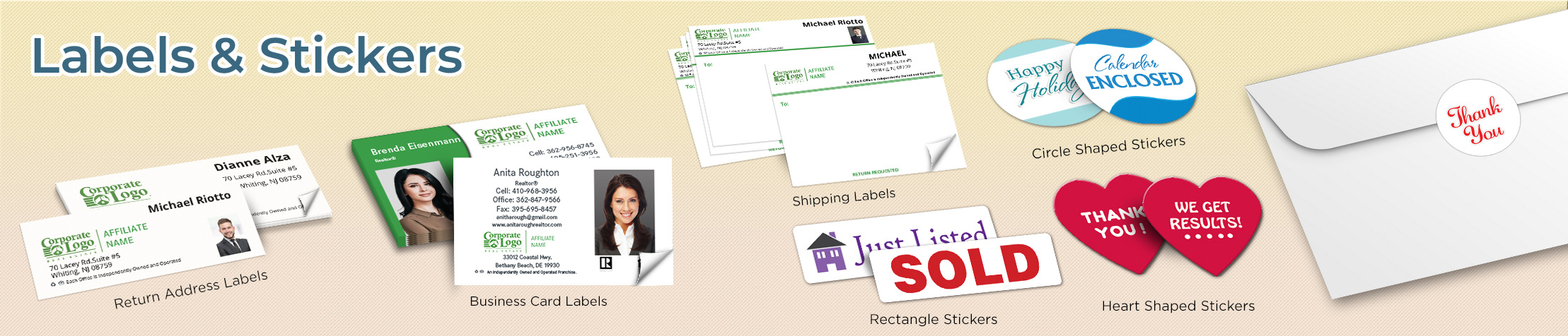 Better Homes and Gardens Real Estate Labels and Stickers - BHGRE business card labels, return address labels, shipping labels, and assorted stickers | BestPrintBuy.com