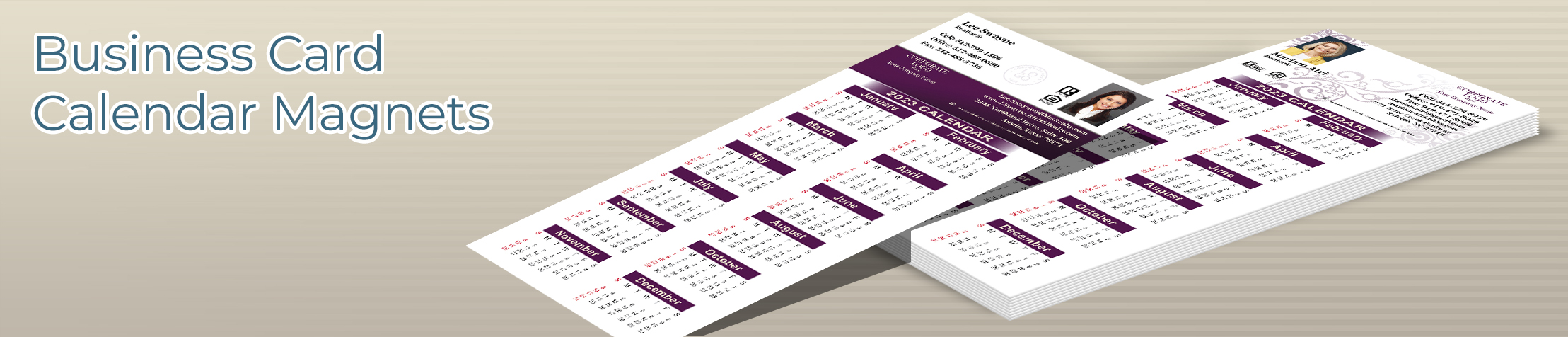 Berkshire Hathaway Real Estate Business Card Calendar Magnets - Berkshire Hathaway  2019 calendars with photo and contact info | BestPrintBuy.com