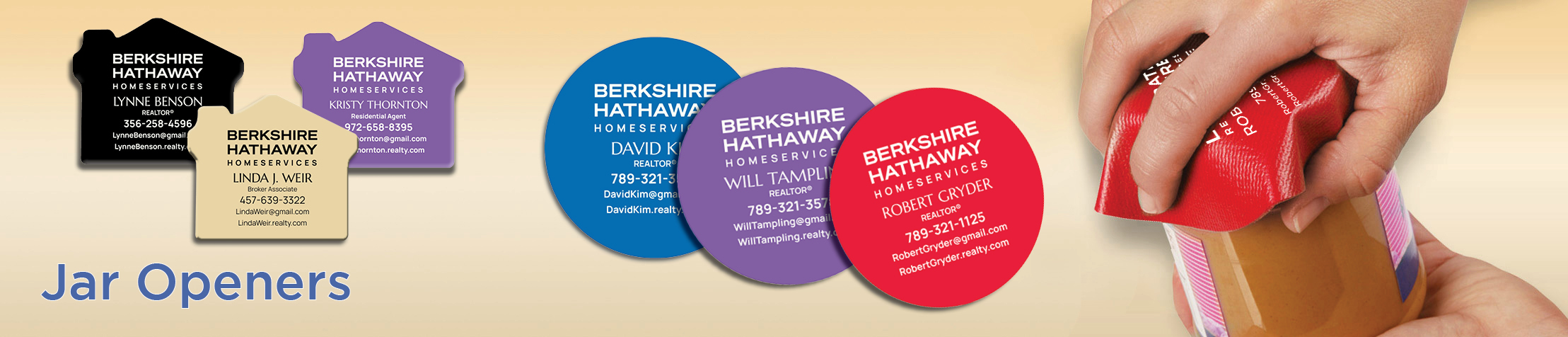 Berkshire Hathaway Real Estate Jar Openers - Berkshire Hathaway  personalized realtor promotional products | BestPrintBuy.com
