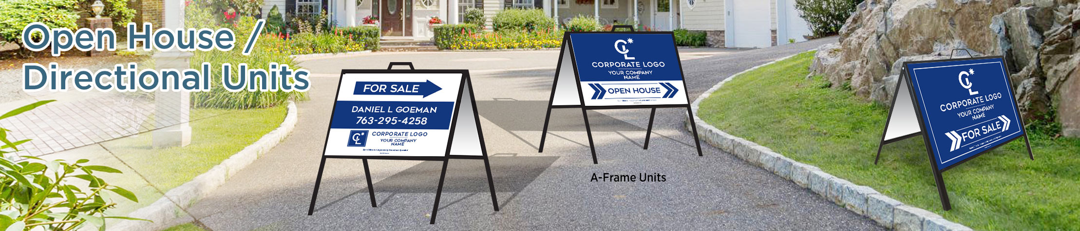 Coldwell Banker Real Estate Arrow Shaped Signs - Coldwell Banker directional real estate signs | BestPrintBuy.com