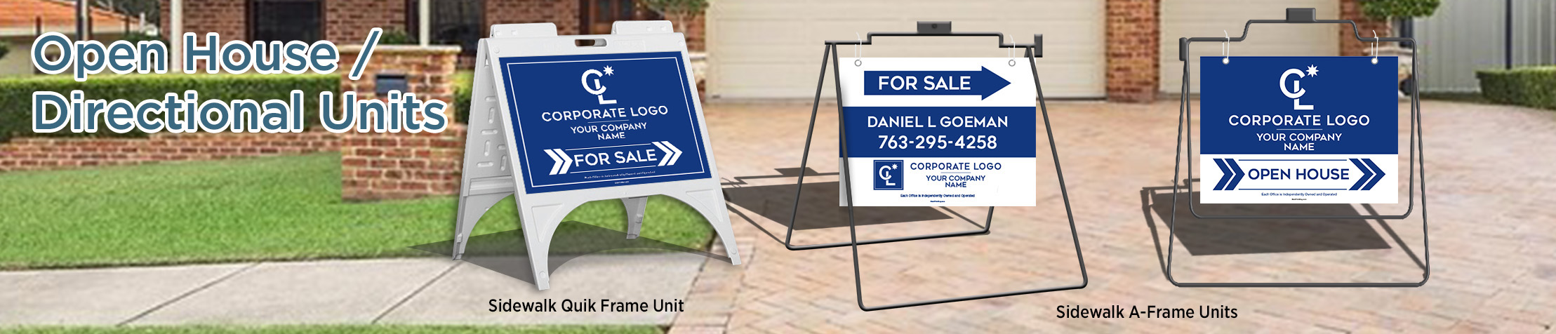 Coldwell Banker Real Estate Open House/Directional Units - real estate Sidewalk A-Frame signs | BestPrintBuy.com