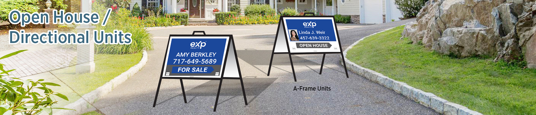 eXp Realty Real Estate Open House/Directional Units - directional real estate signs | BestPrintBuy.com