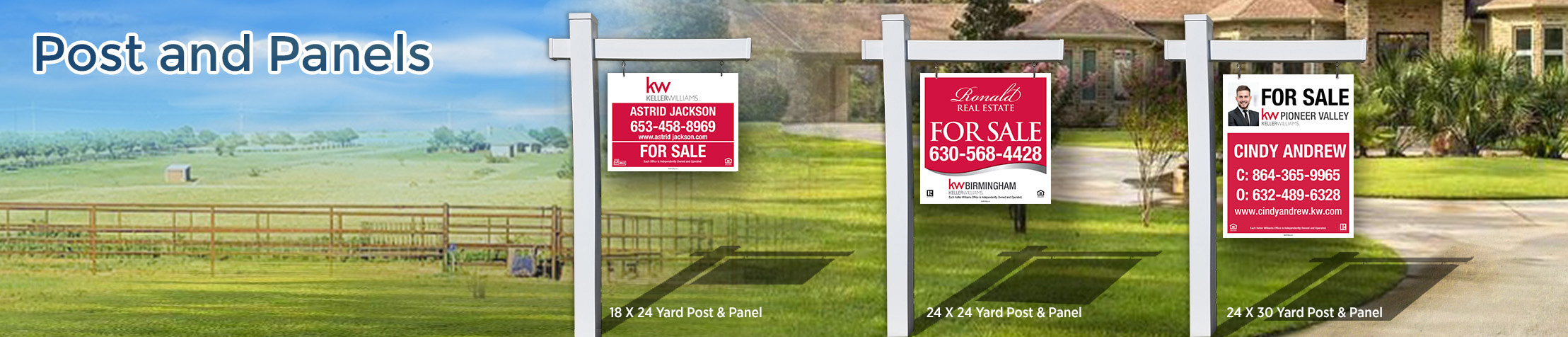 Keller Williams Real Estate Post and Panel - KW approved vendor real estate signs | BestPrintBuy.com
