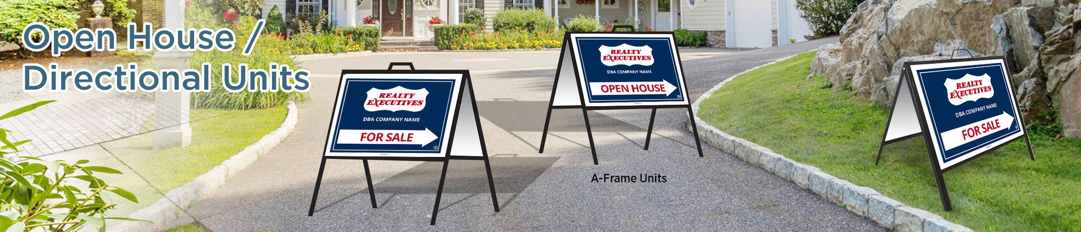 Realty Executives Real Estate Open House/Directional Units - Realty Executives directional real estate signs | BestPrintBuy.com