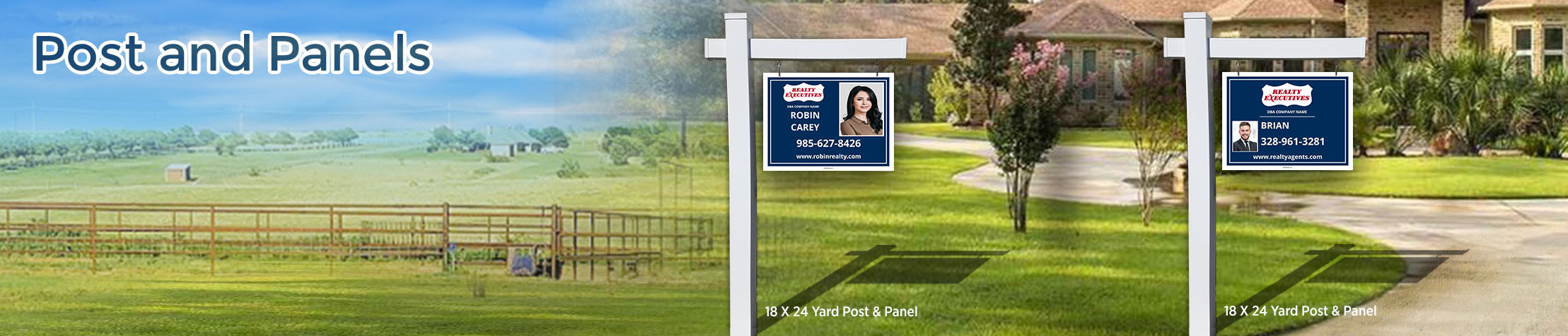 Realty Executives Real Estate Post and Panel - Realty Executives real estate signs | BestPrintBuy.com