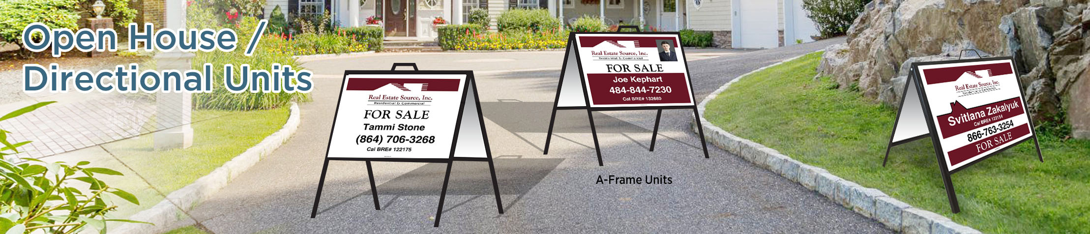 Real Estate Source Real Estate Open House/Directional Units - directional real estate signs | BestPrintBuy.com