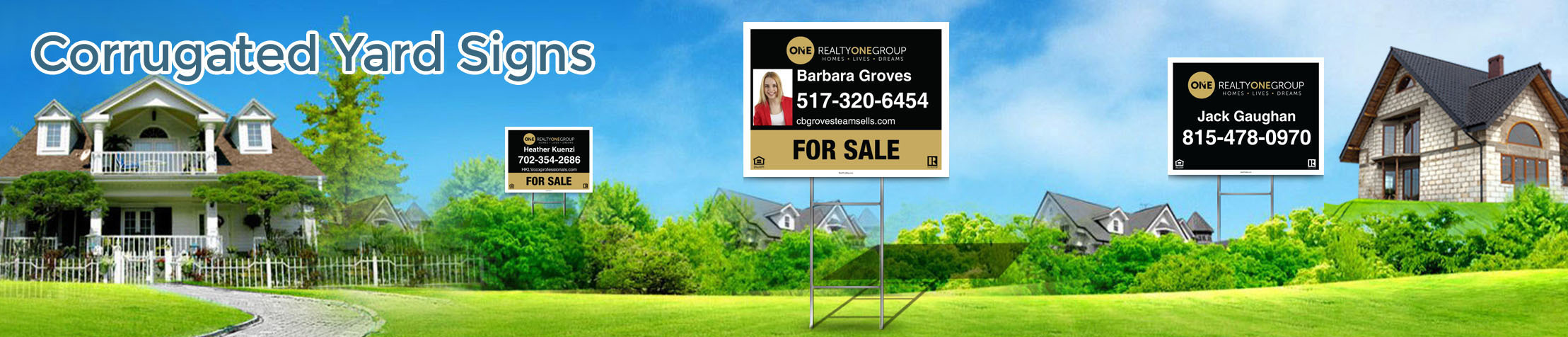 Realty One Group Real Estate Corrugated Yard Signs - Realty One Group  real estate signs | BestPrintBuy.com