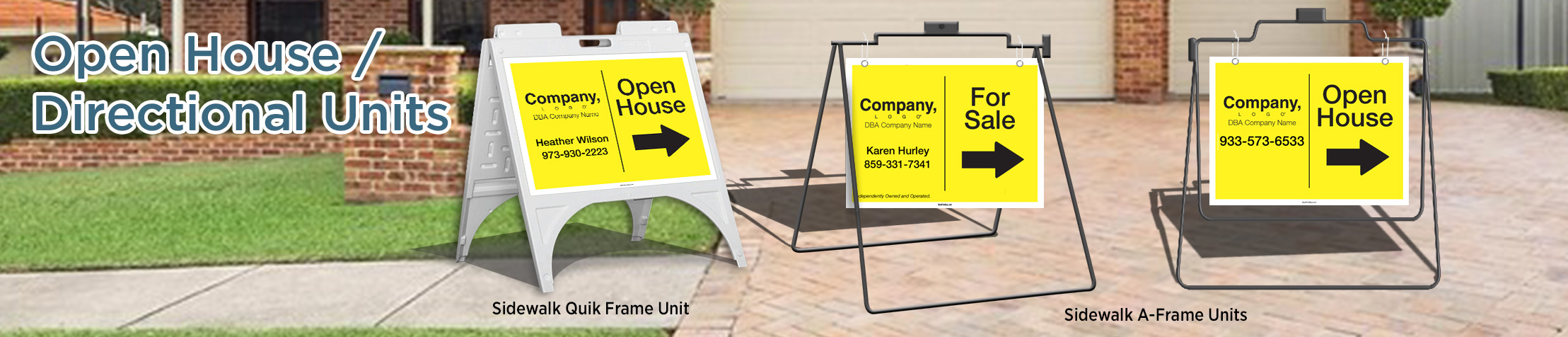 Weichert Real Estate Open House/Directional Units - real estate Sidewalk A-Frame signs | BestPrintBuy.com