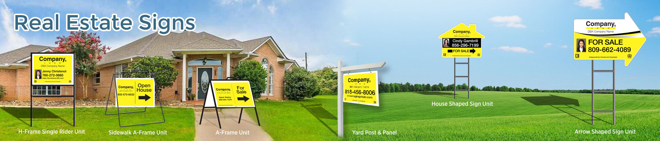 Weichert Real Estate Signs - Weichert  real estate signs - H-Frame Units, Directional Signs, A-Frame Units, Yard Post and Panel | BestPrintBuy.com