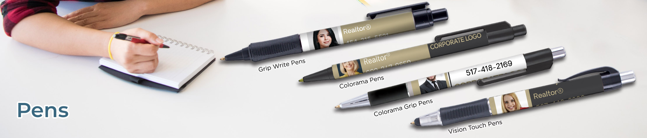 Century 21 Real Estate Personalized Pens - promotional products: Grip Write Pens, Colorama Pens, Vision Touch Pens, and Colorama Grip Pens | BestPrintBuy.com