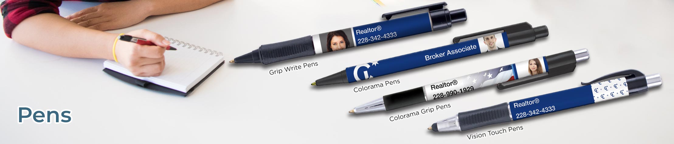 Coldwell Banker Real Estate Personalized Pens - promotional products: Grip Write Pens, Colorama Pens, Vision Touch Pens, and Colorama Grip Pens | BestPrintBuy.com