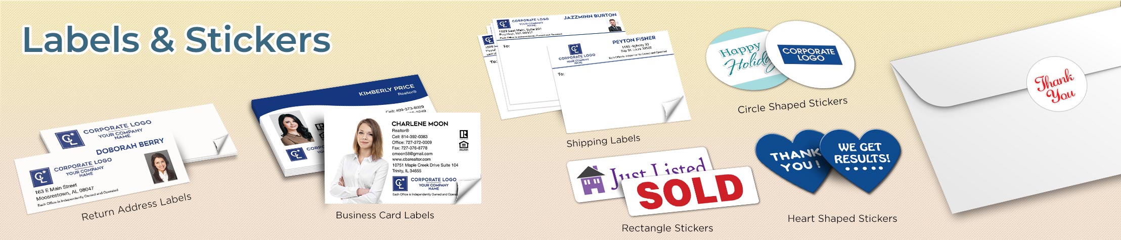 Coldwell Banker Real Estate Labels and Stickers - Coldwell Banker  business card labels, return address labels, shipping labels, and assorted stickers | BestPrintBuy.com