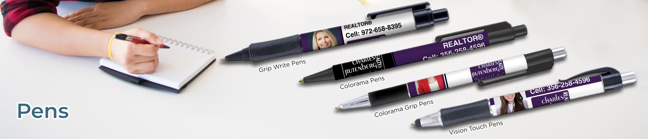 Charles Rutenberg Real Estate Personalized Pens - promotional products: Grip Write Pens, Colorama Pens, Vision Touch Pens, and Colorama Grip Pens | BestPrintBuy.com